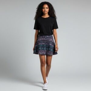 Rare 2010s PacSun LA Hearts Aztec Mini Skirt S Made in USA Southwest Boho